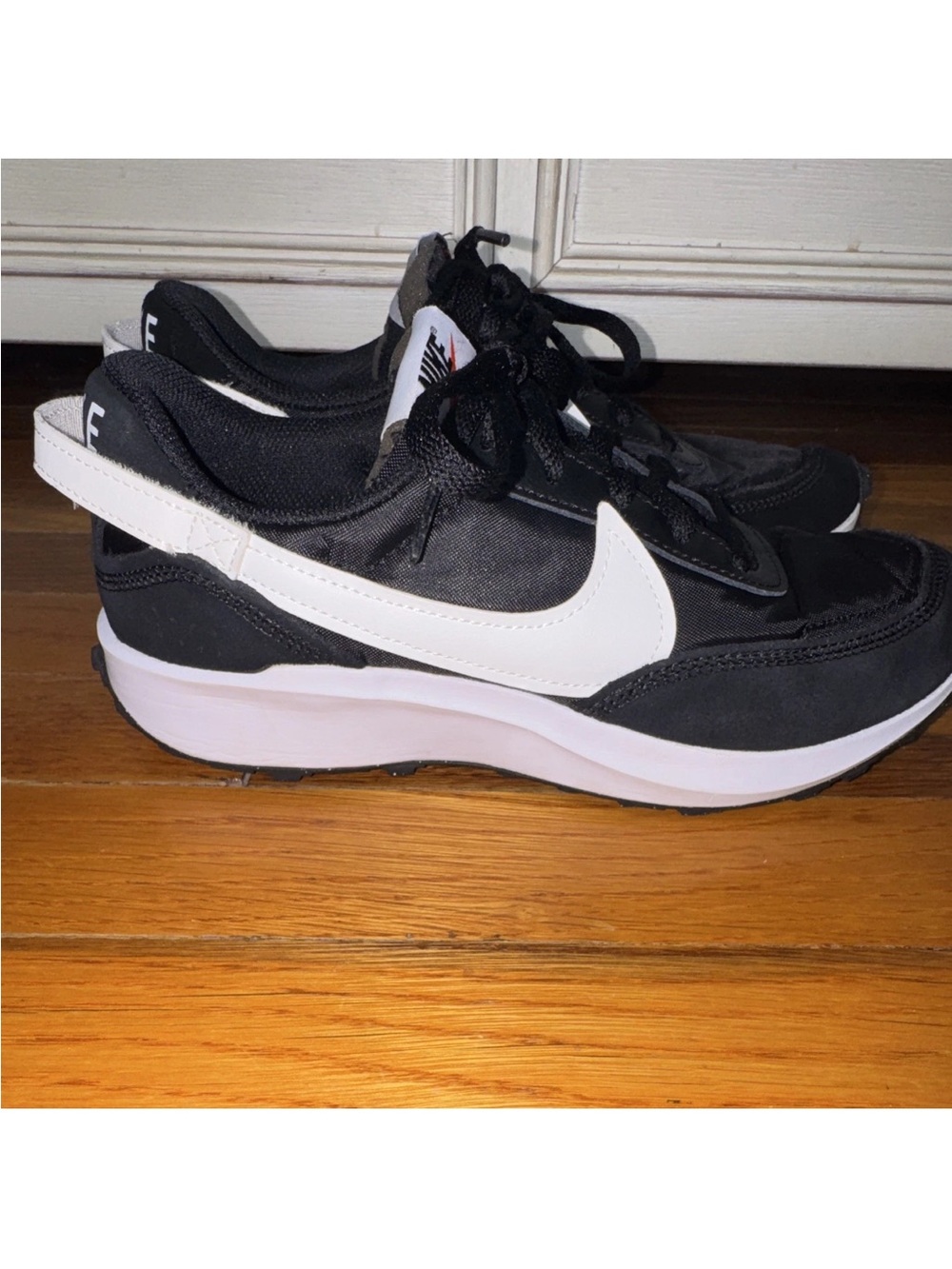 Nike Black with White Swoosh Shoes
